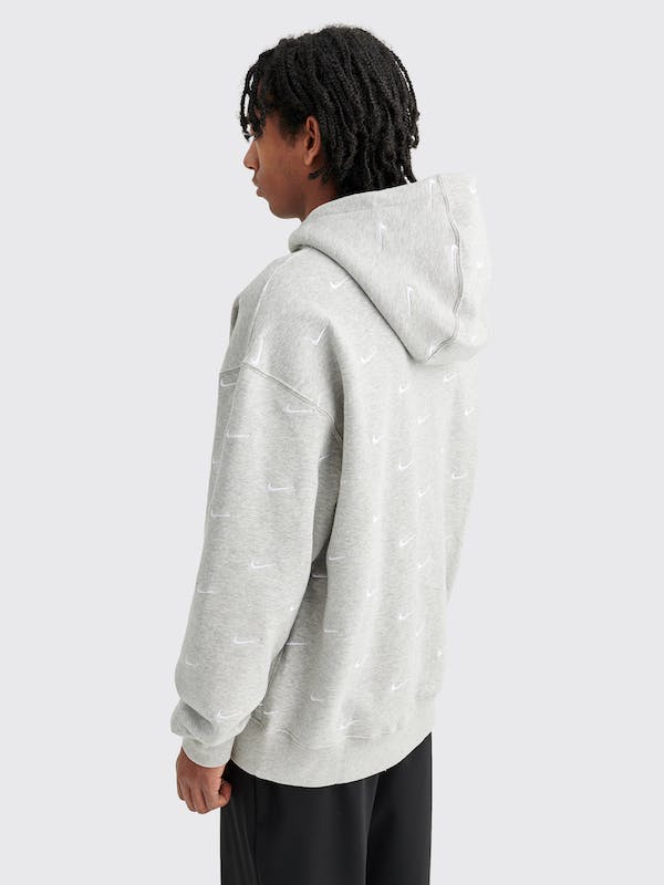 nike all over swoosh hoodie white